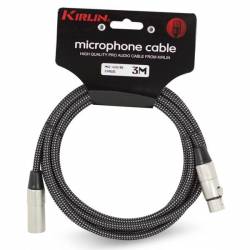 KIRLIN Cable Tela Micro Mw-440-3M Xlr M - Xlr F 24Awg